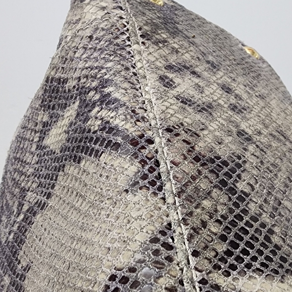 Michael Kors Snake Print Shoulder Bag - Tan and Brown - Picture 3 of 7